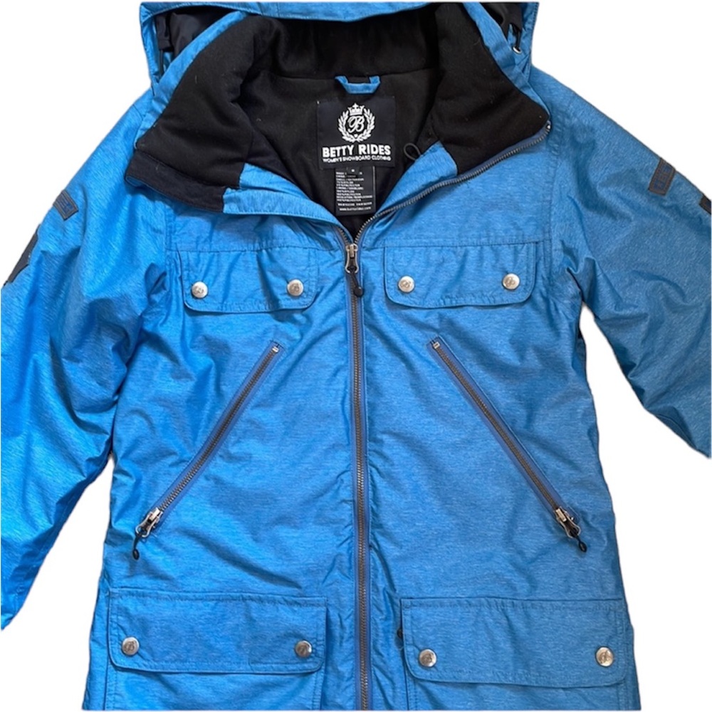 Betty Rides blue Snowboarding Jacket - Picture 3 of 14